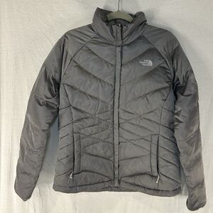 The North Face Aconcagua Jacket Women's Gray Large 550 Down Puffer Insulated